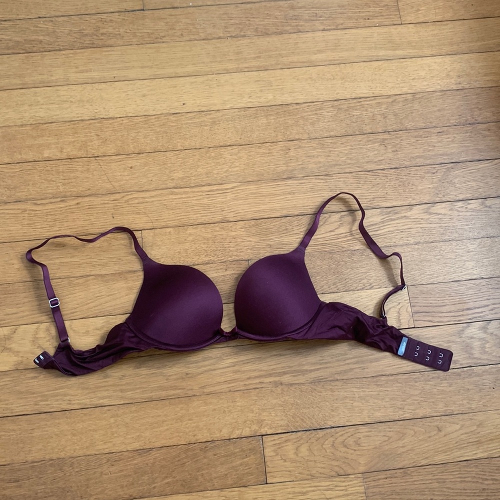 Burgundy bra